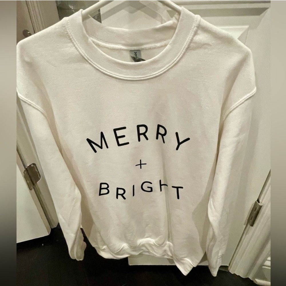 White Merry + Bright Women's Sweatshirt